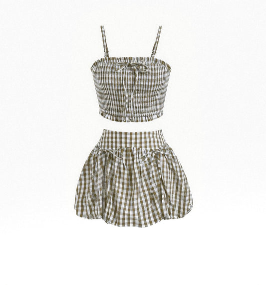 Gingham Two-Piece Set