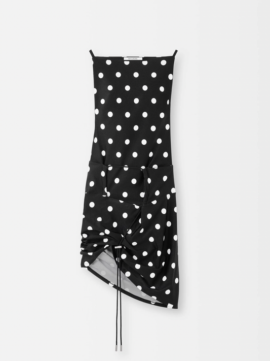 Polka Dot Ruched Mini Dress